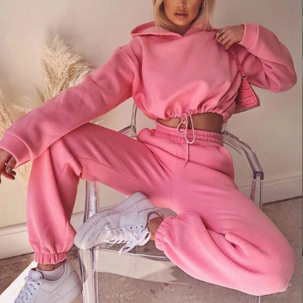 Cozy Solid Two-Piece Tracksuit