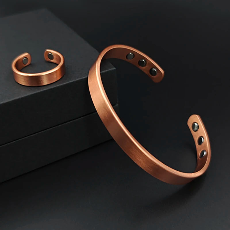 Vintage Copper Magnetic Cuff Bracelet