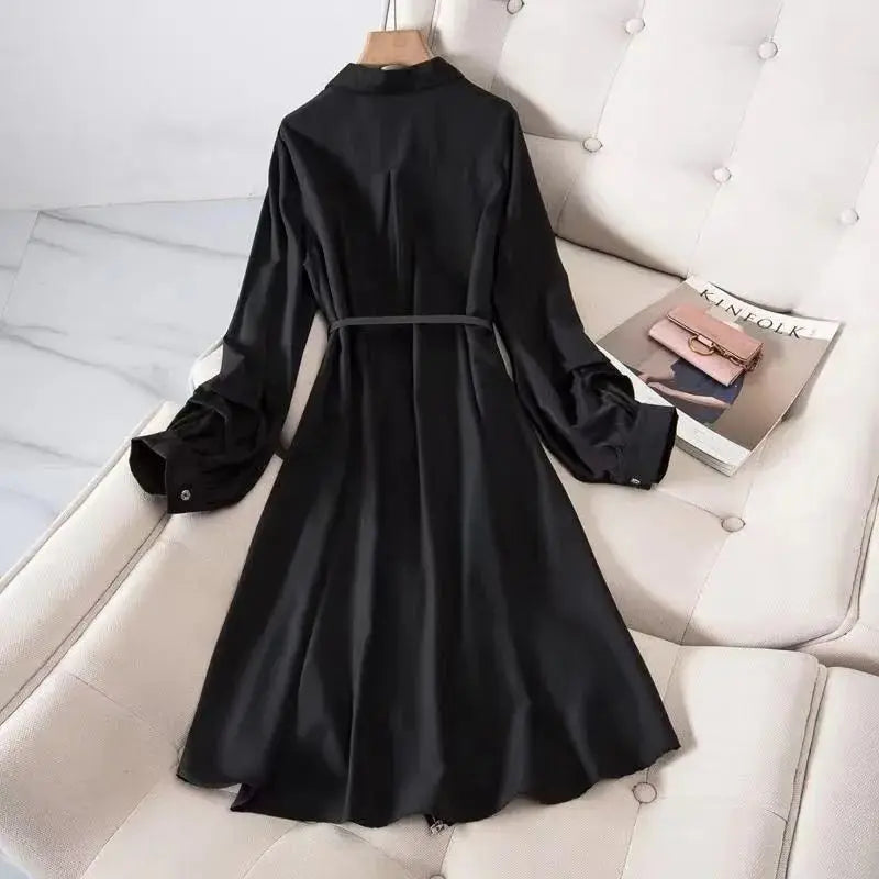 Chic Single-Breasted Midi Dress