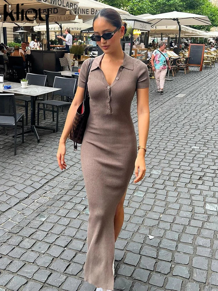 Runway Collar Sculpted Maxi Dress