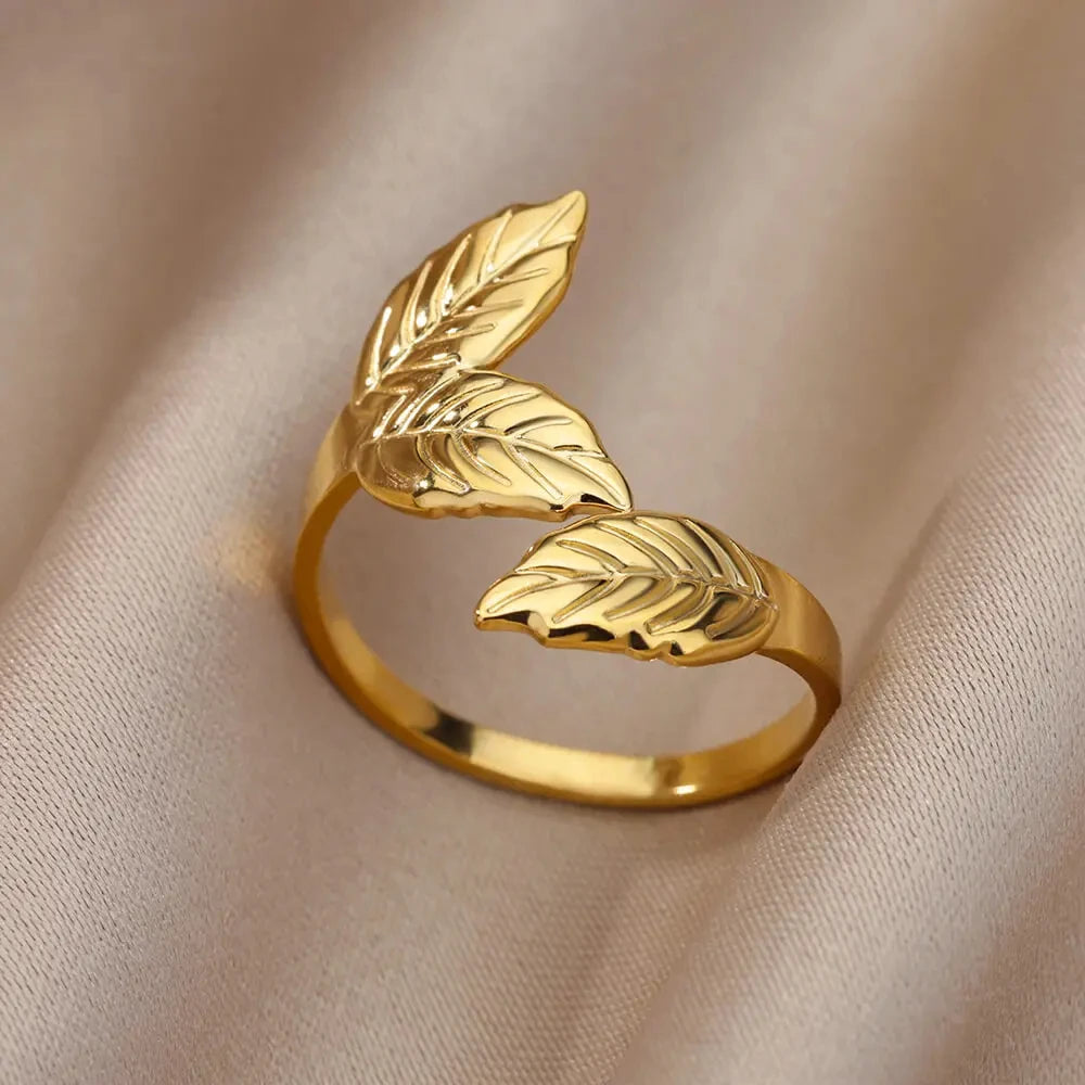Luxury Gold Stainless Steel Ring for Women