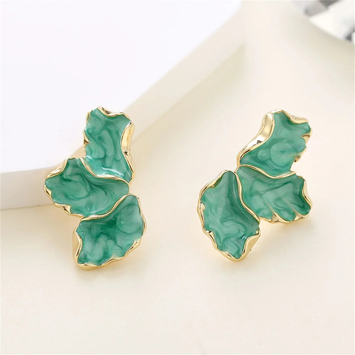 Trendy Metal Stud Earrings