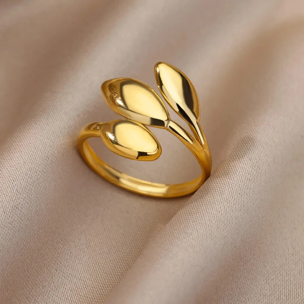Luxury Gold Stainless Steel Ring for Women