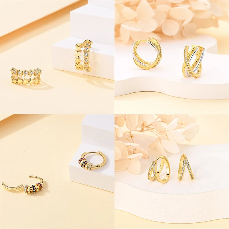 925 Sterling Silver Zircon Stud Earrings