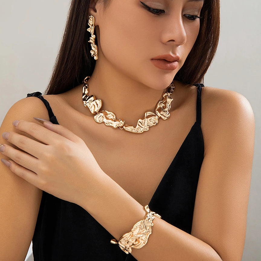 Vintage Geometric Chain Necklace