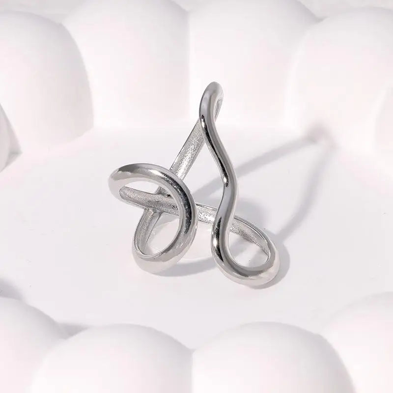 18K Gold Plated Geometric Stainless Steel Ring