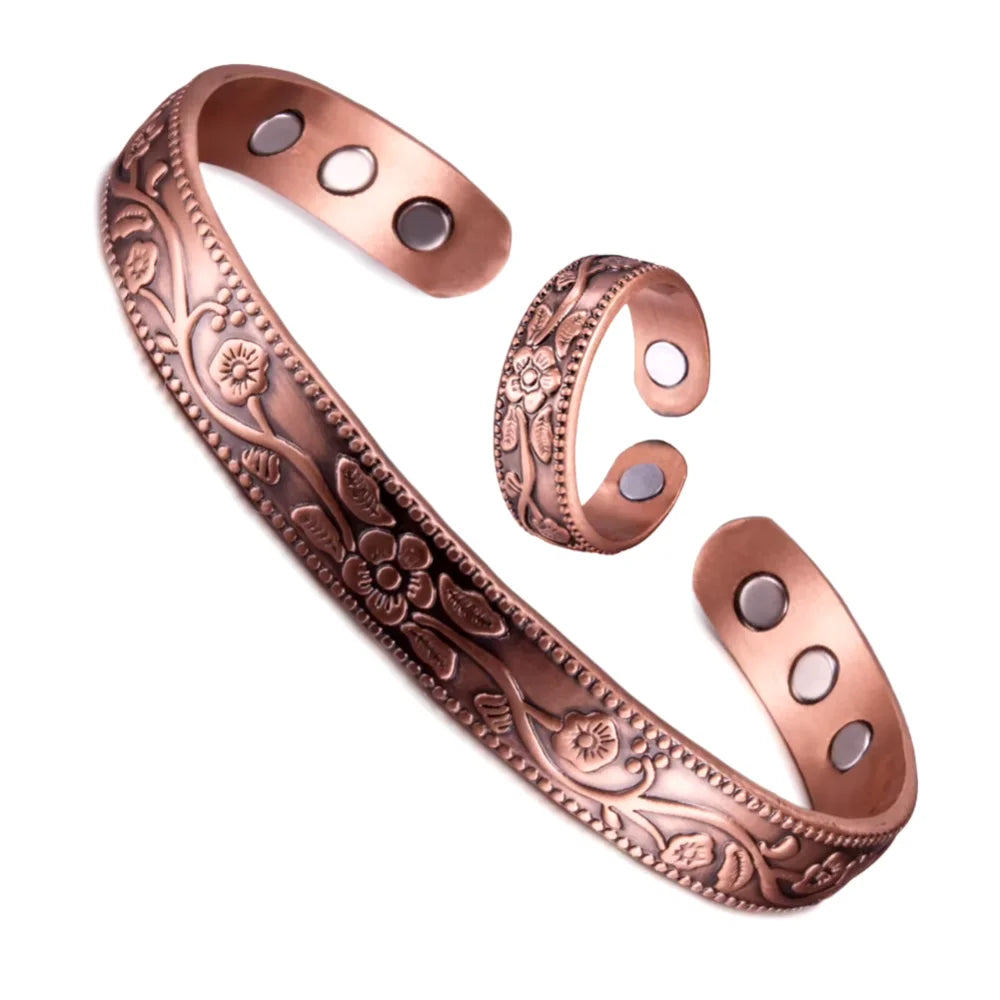 Elegant Plum Blossom Bangle Bracelet