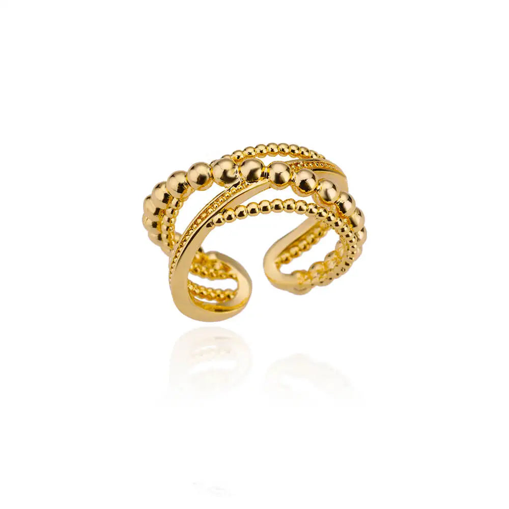 Luxury Gold Stainless Steel Ring for Women