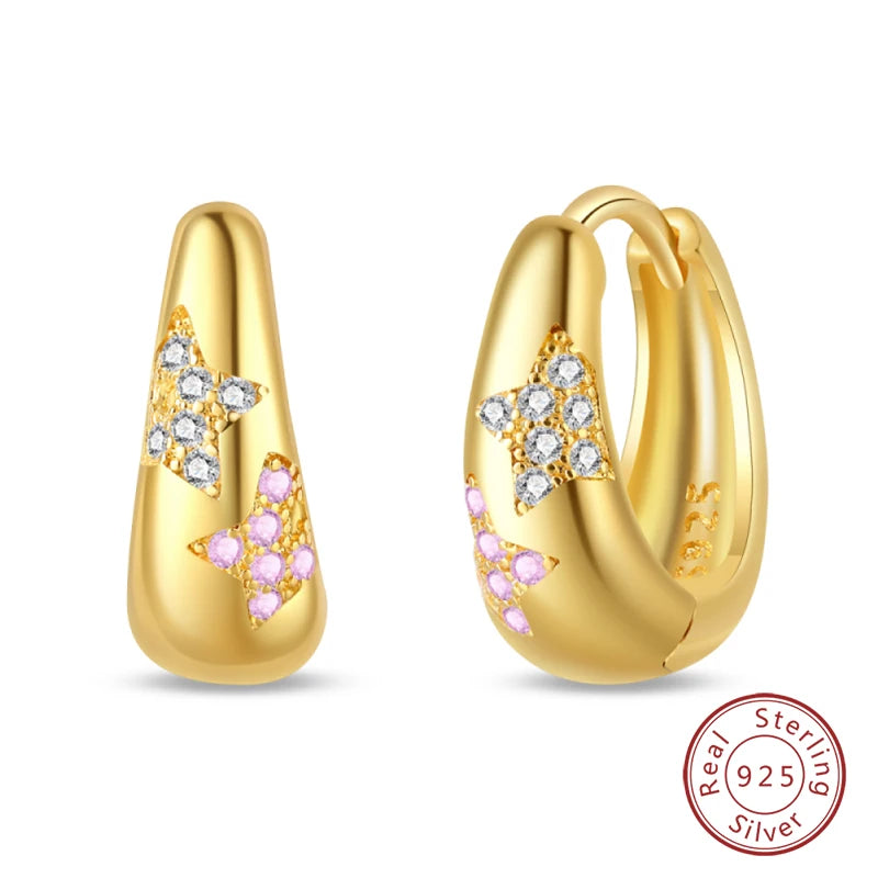 925 Sterling Silver Zircon Stud Earrings