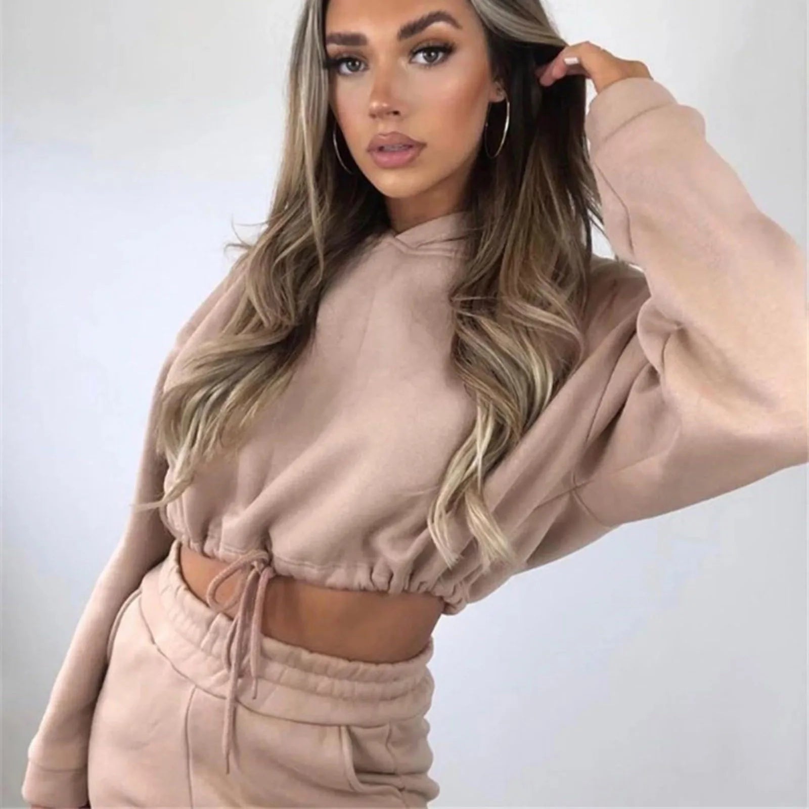 Cozy Solid Two-Piece Tracksuit