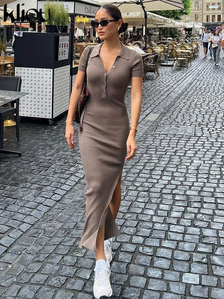 Runway Collar Sculpted Maxi Dress