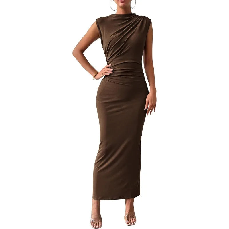 Opulent Ruched Statement Dress