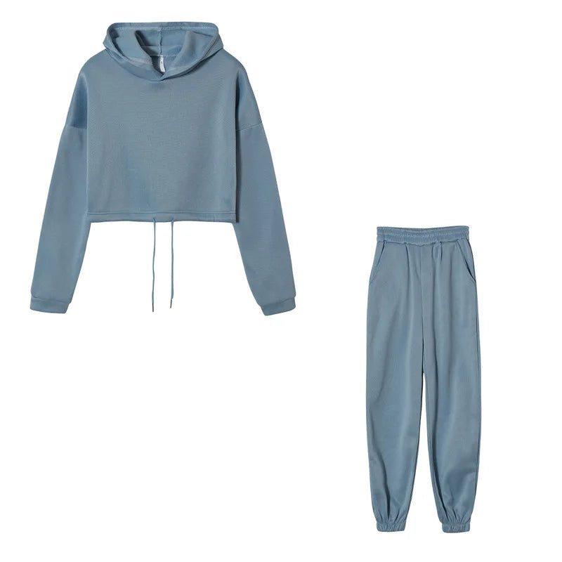 Cozy Solid Two-Piece Tracksuit