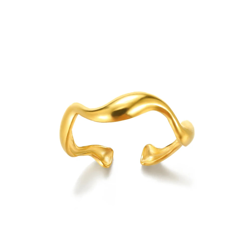 Luxury Gold Stainless Steel Ring for Women