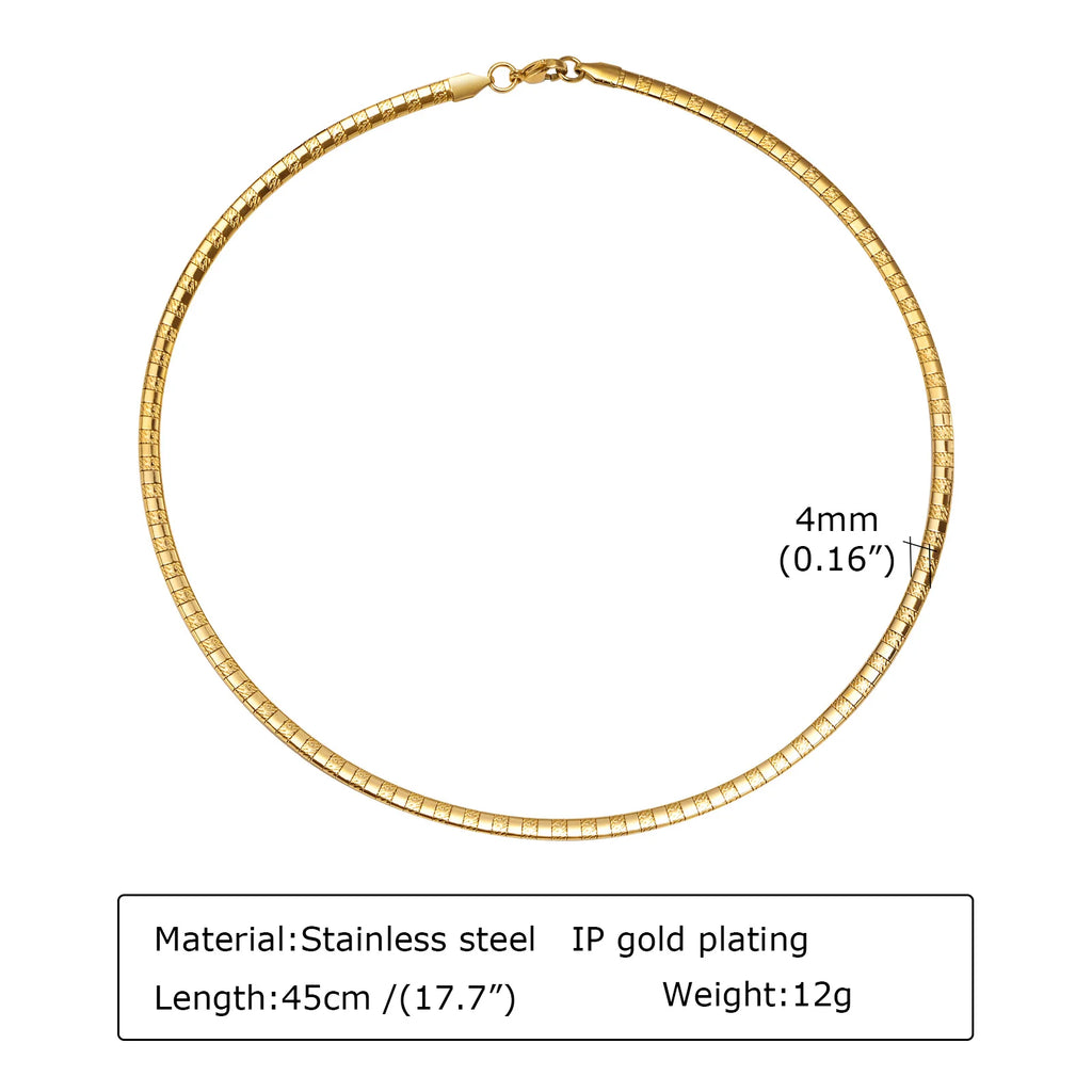 Adjustable Stainless Steel Neck Cuff Choker for Women