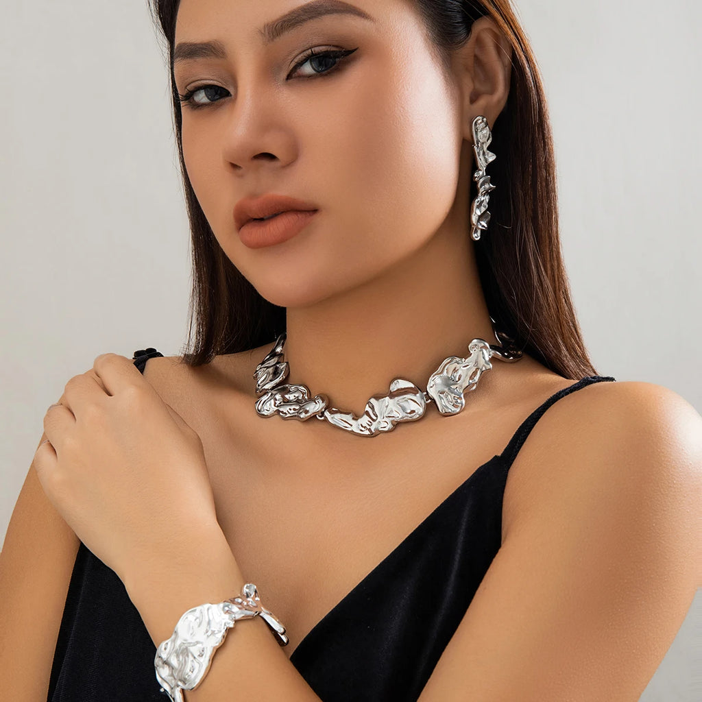 Vintage Geometric Chain Necklace