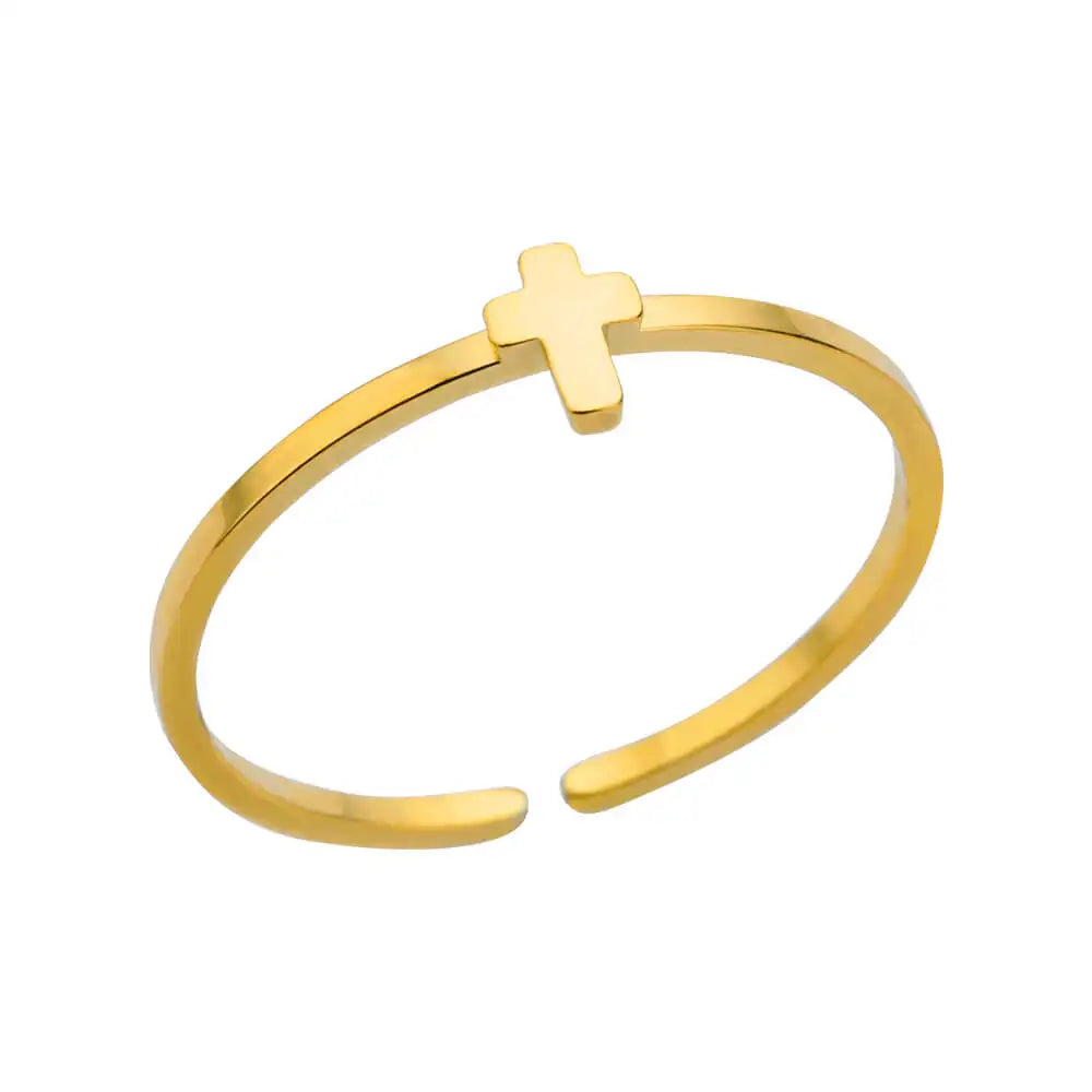 Luxury Gold Stainless Steel Ring for Women