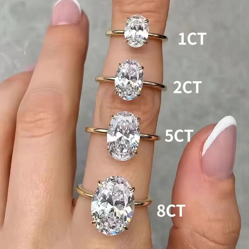 925 Sterling Silver Zircon Cocktail Ring