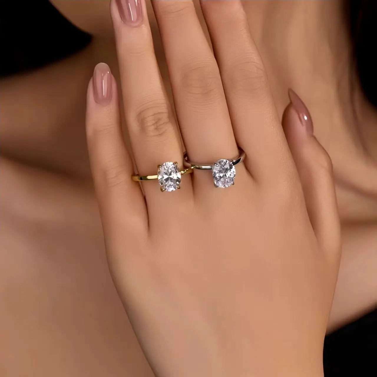 925 Sterling Silver Zircon Cocktail Ring