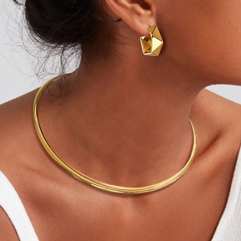 Adjustable Stainless Steel Neck Cuff Choker for Women