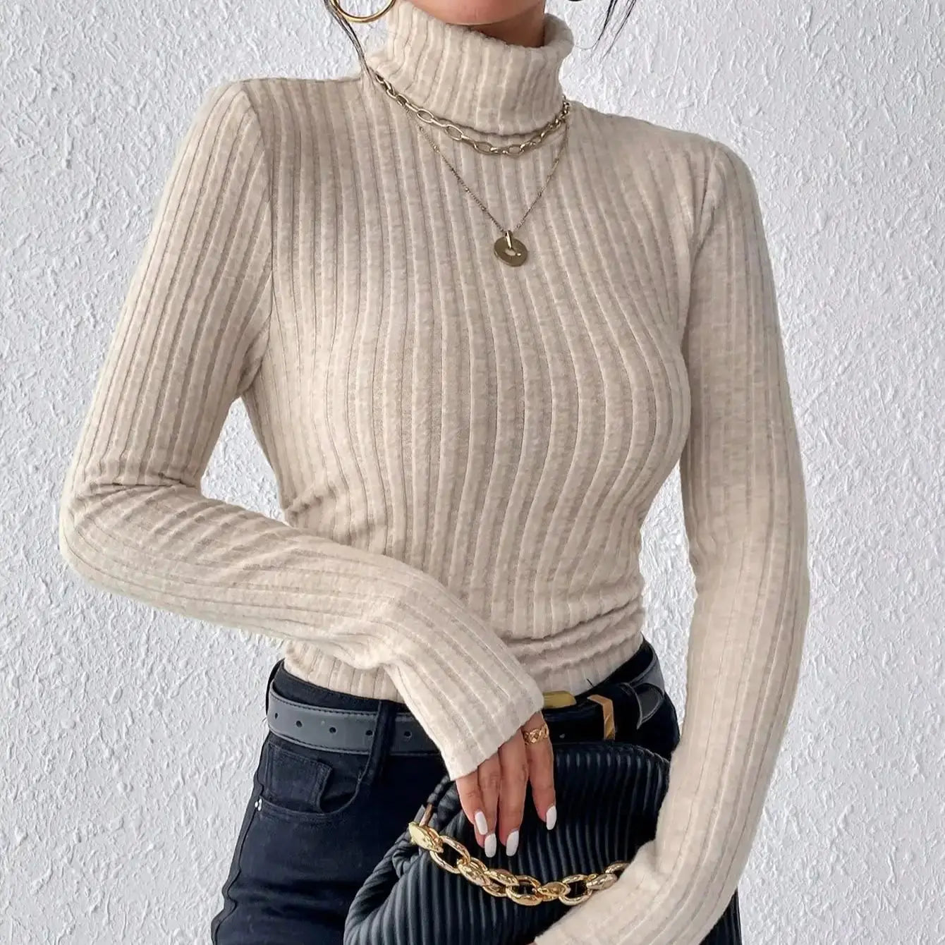 Soft Stretch Slim Knit Top