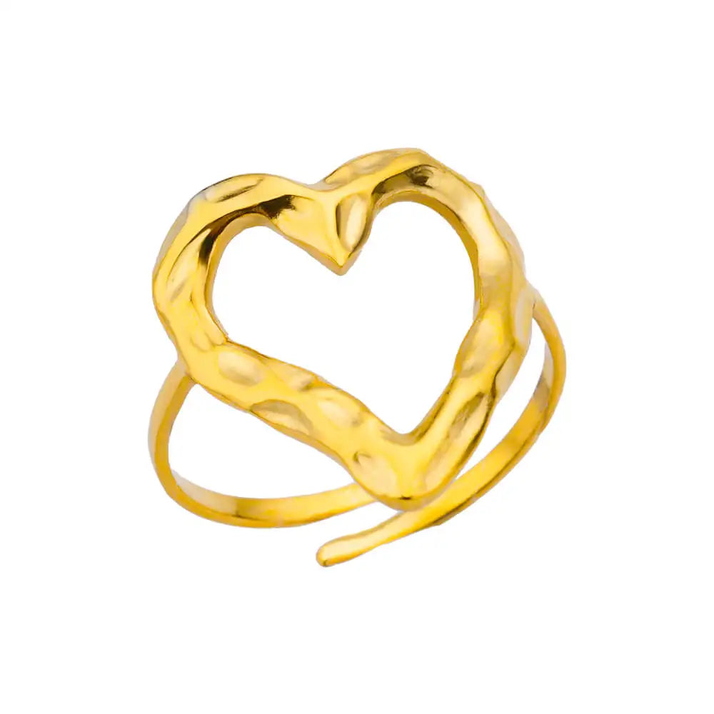 Luxury Gold Stainless Steel Ring for Women