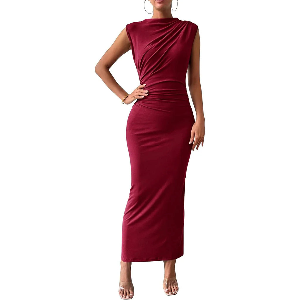 Opulent Ruched Statement Dress