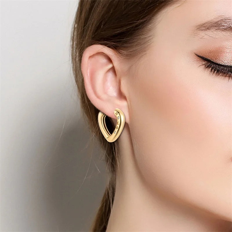 925 Sterling Silver Zircon Stud Earrings