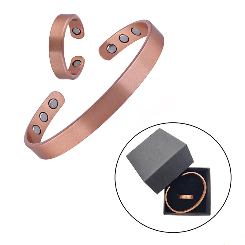 Vintage Copper Magnetic Cuff Bracelet