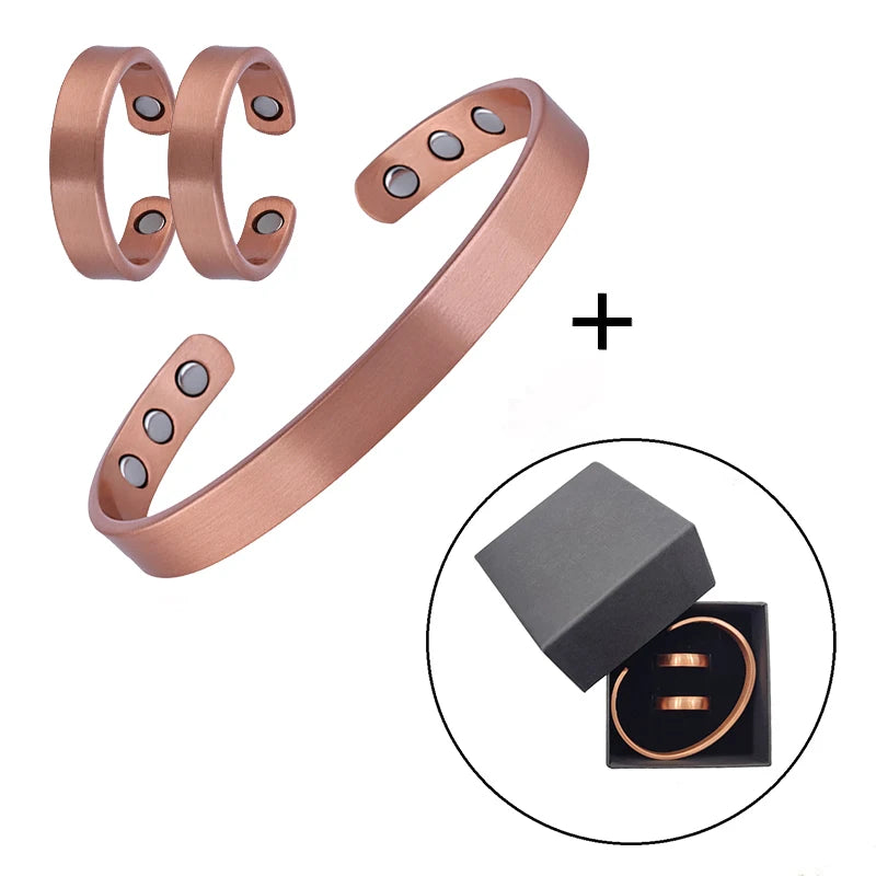 Vintage Copper Magnetic Cuff Bracelet