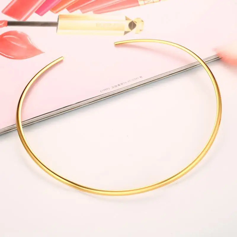 Adjustable Stainless Steel Neck Cuff Choker for Women