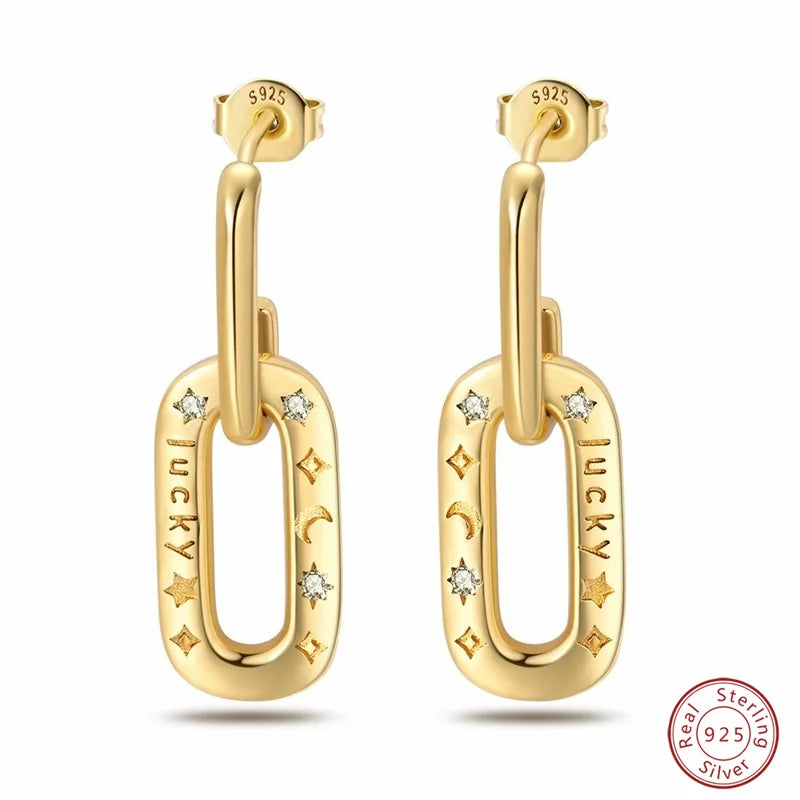 925 Sterling Silver Zircon Stud Earrings