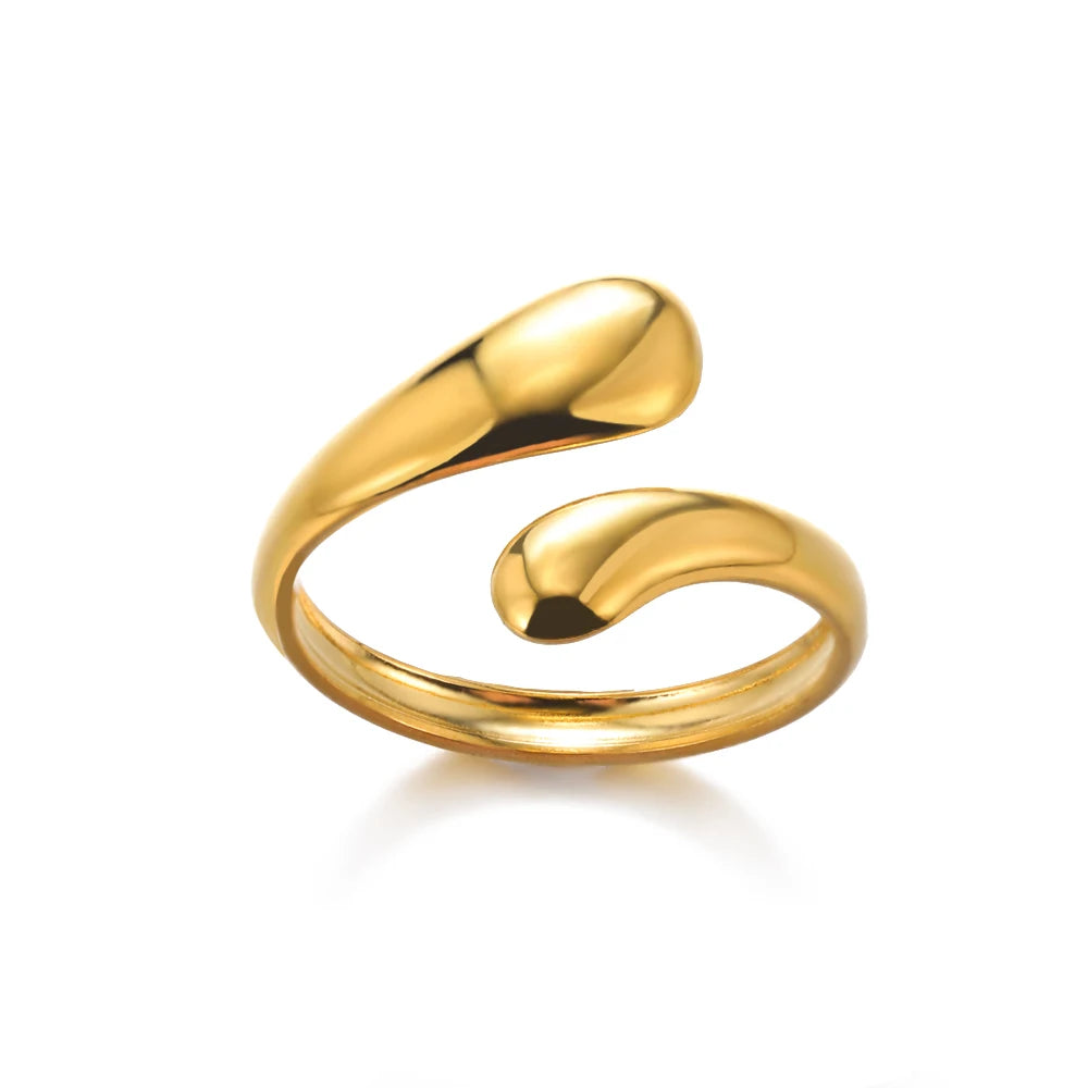 Luxury Gold Stainless Steel Ring for Women