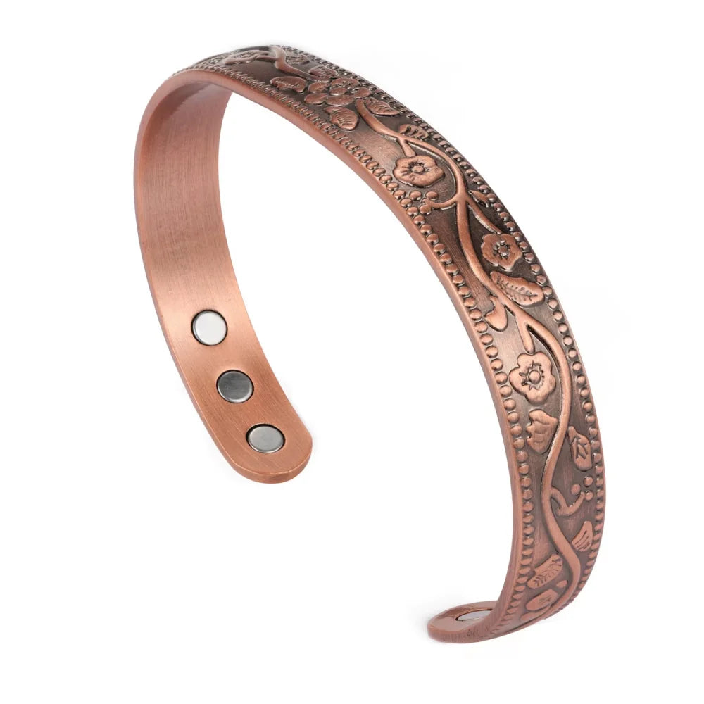 Elegant Plum Blossom Bangle Bracelet