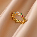 18K Gold Plated Heart Zircon Ring
