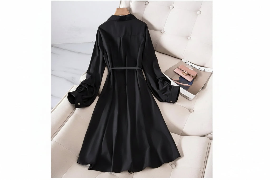 Chic Single-Breasted Midi Dress