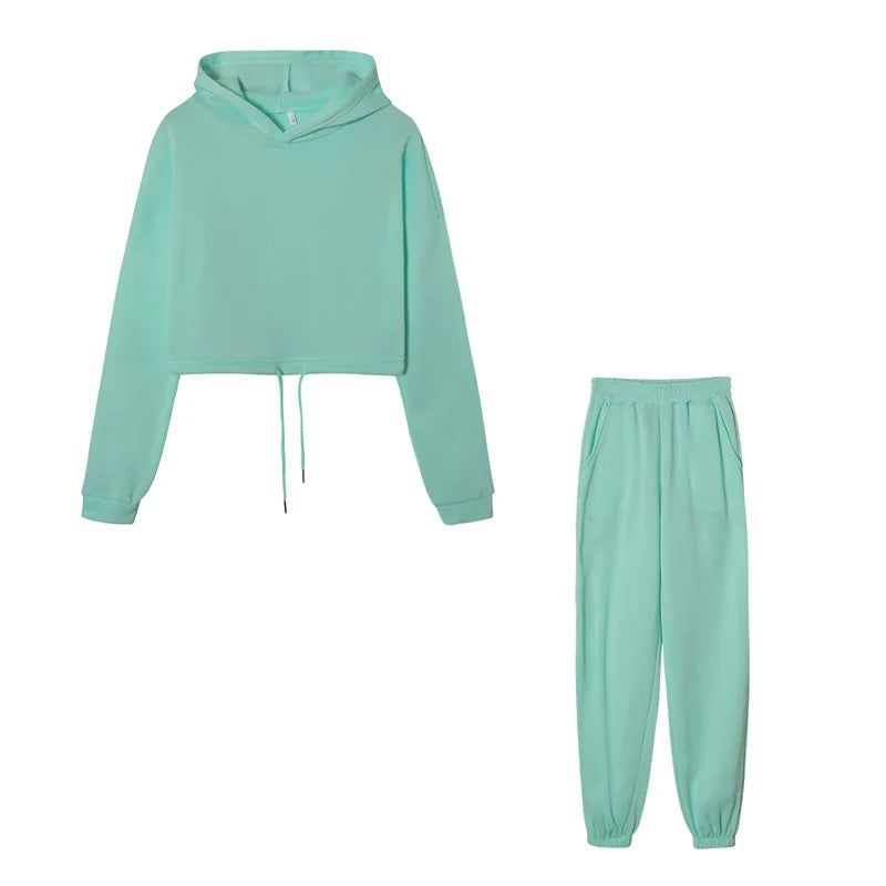 Cozy Solid Two-Piece Tracksuit