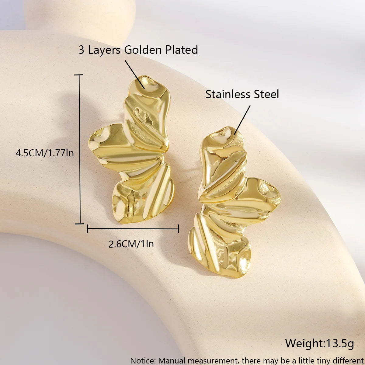 Trendy Plant Design Stud Earrings