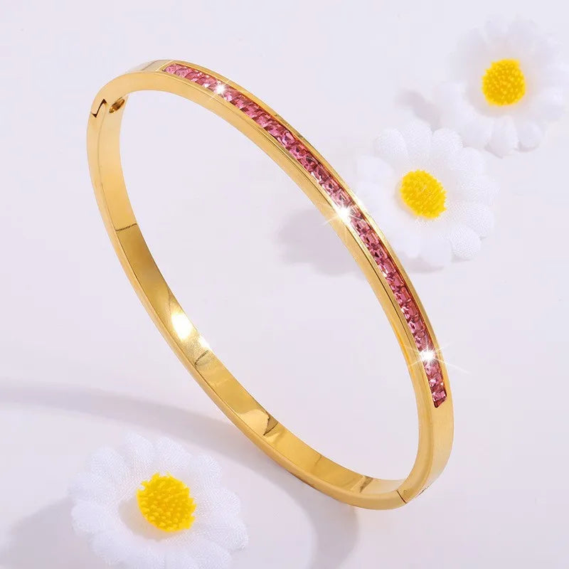 Sparkling Zirconia Stackable Bracelet Set