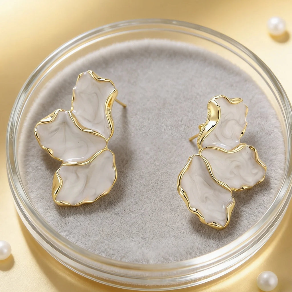 Trendy Metal Stud Earrings
