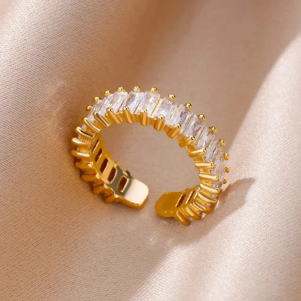 Luxury Gold Stainless Steel Ring for Women