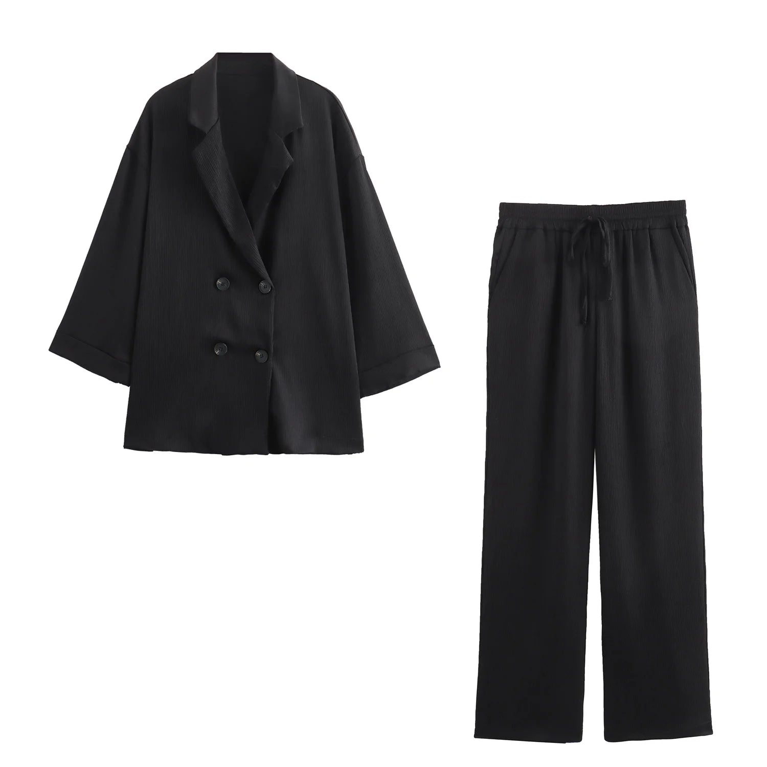 Modern Lady Wide-Leg Suit Set