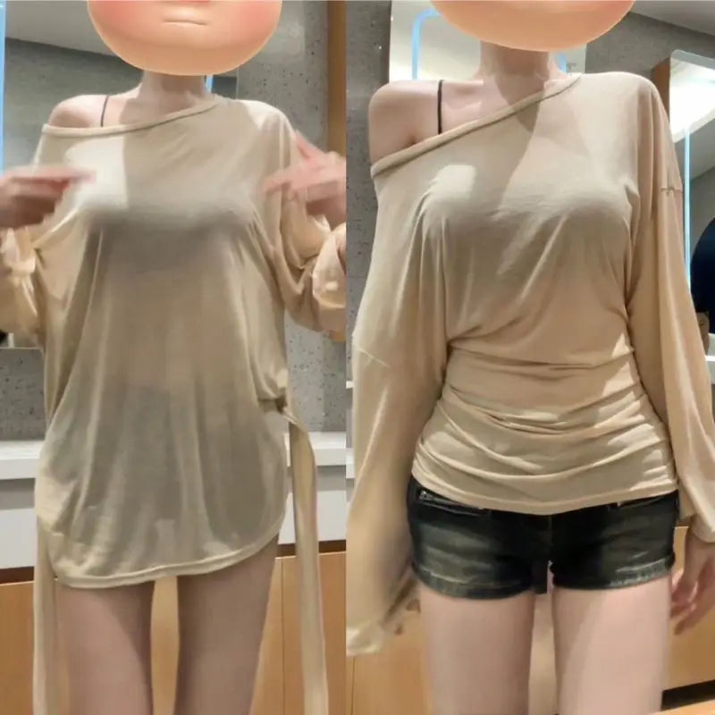 Minimal Chic Off-Shoulder Long Sleeve
