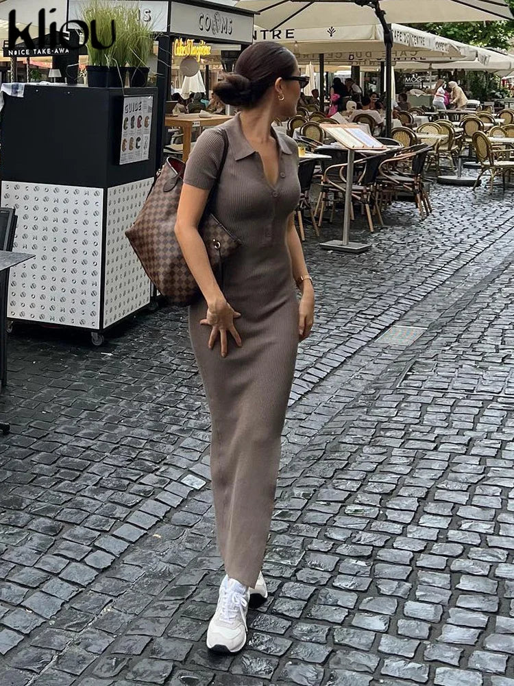 Runway Collar Sculpted Maxi Dress