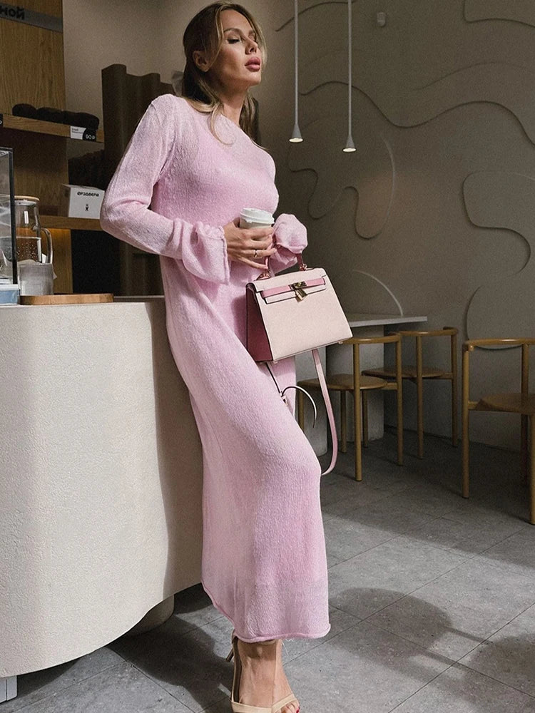 Urban Elegance Knit Midi Dress