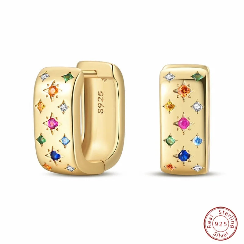 925 Sterling Silver Zircon Stud Earrings