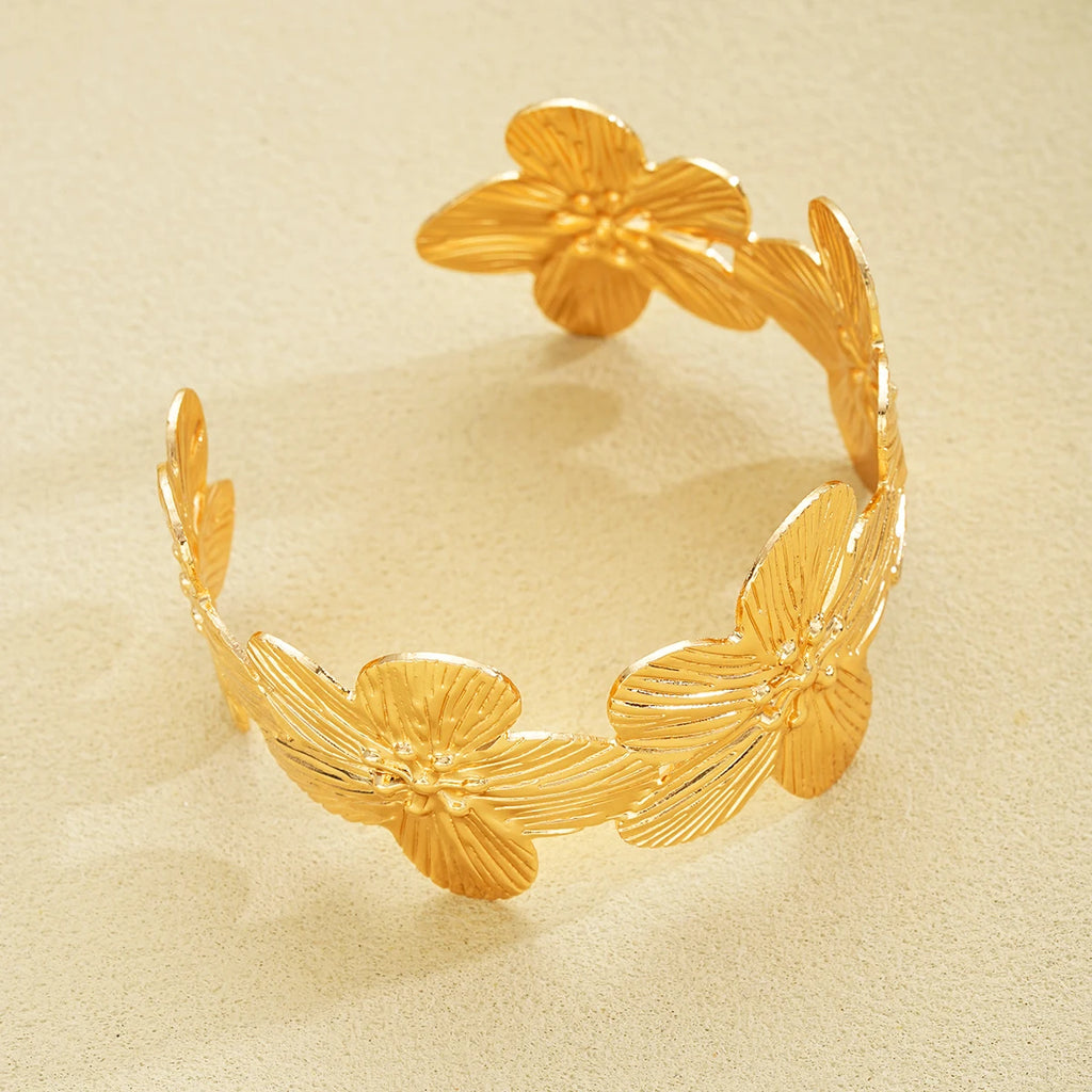 Classic Gold Geometric Bangle