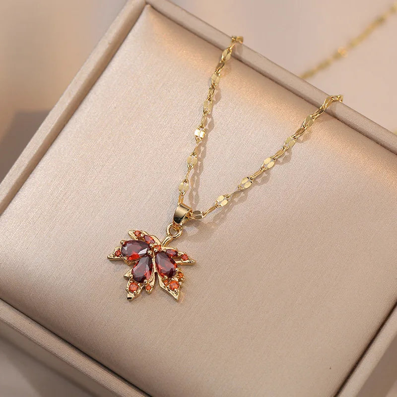 Geometric Stainless Steel Pendant Necklace