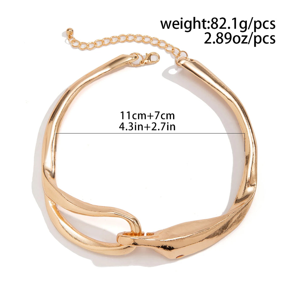 Y2K Bold Link Statement Necklace
