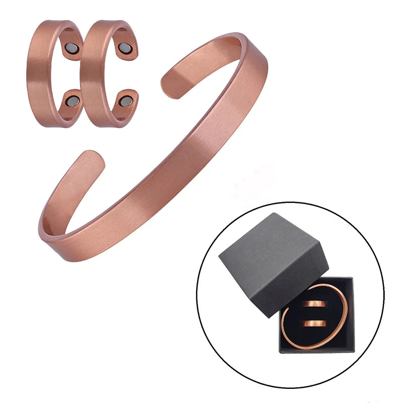 Vintage Copper Magnetic Cuff Bracelet